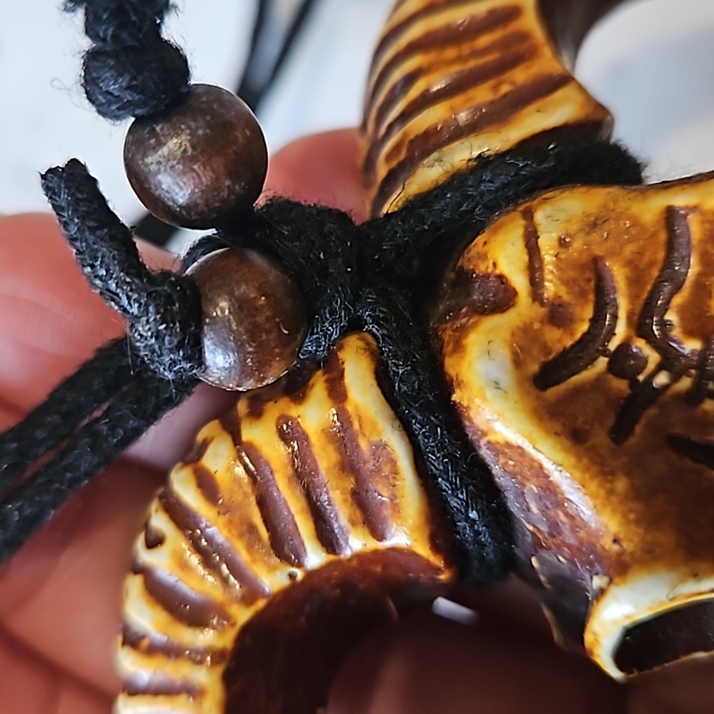 Carved Ram large N A necklace for men or wall hanging as I have displayed here - Picture 5 of 6